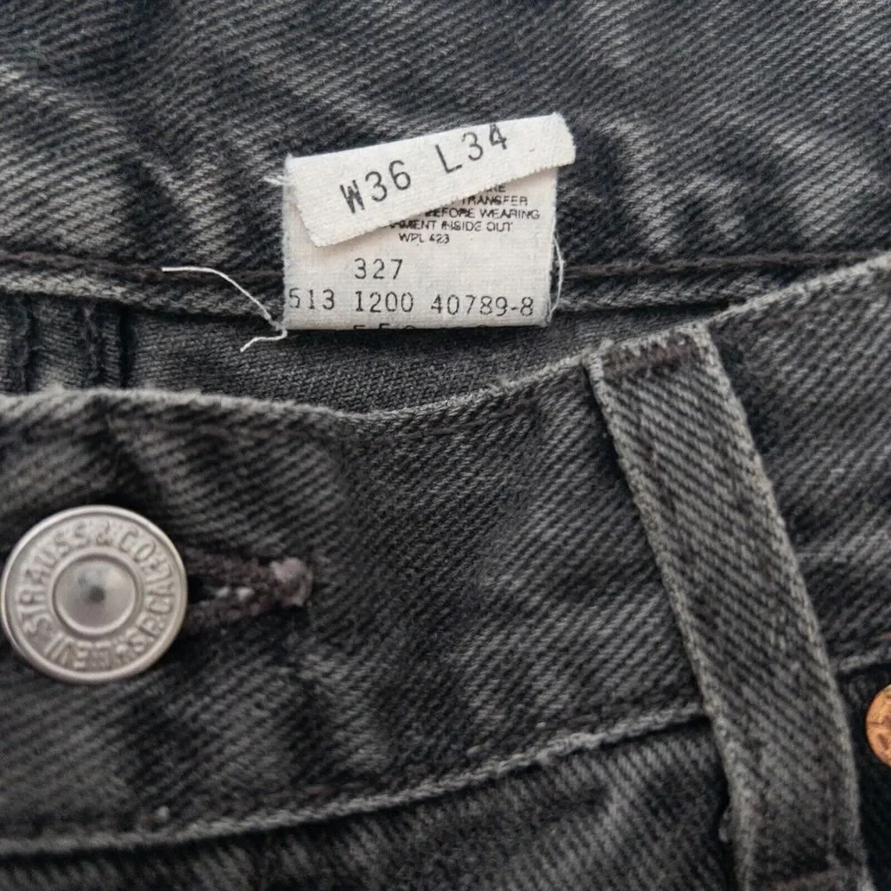 Vintage Levi’s 550‎ Black Y2k Jeans Paper Tag. Made In 2000. Men’s 36x34